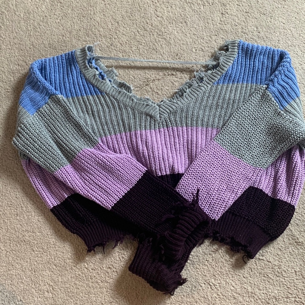 Color block sweater